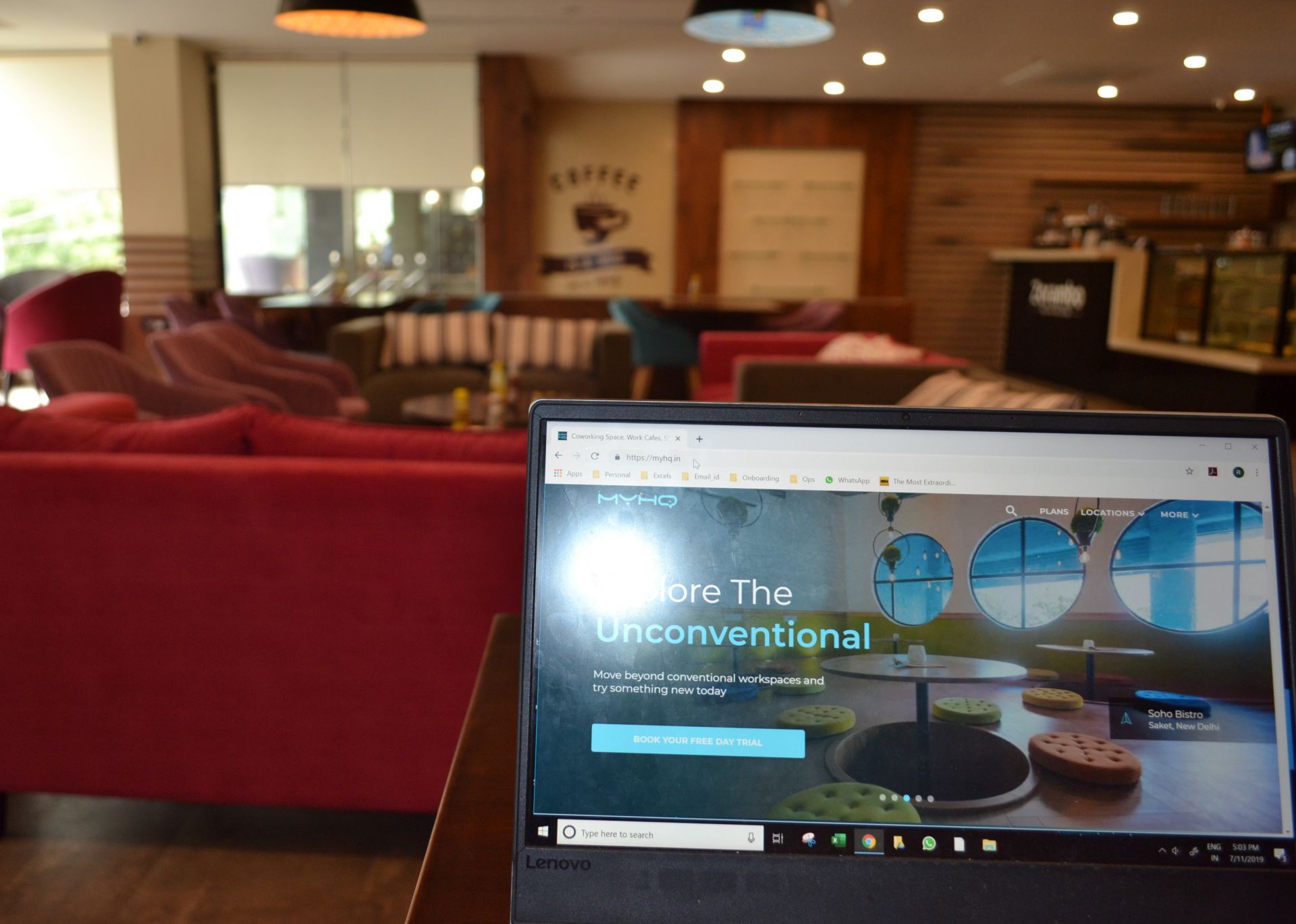 myHQ coworking at Zorambo Punjabi Bagh image 3